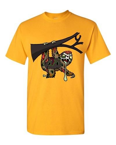 Zombie Sloth Undead Animals Devil Monster Horror Adult DT T-Shirt Tee S