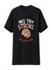 NEW LIMITED Nice Try Stroke But I'm Still Here Brain Attack Awareness T Shirt Vintage Washed Stylish Slightly Casual Soft