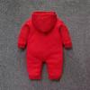 Thick Warm Infant Newborn Sweater Jumpsuit Hooded Kid Toddler Outerwear Baby Rompers