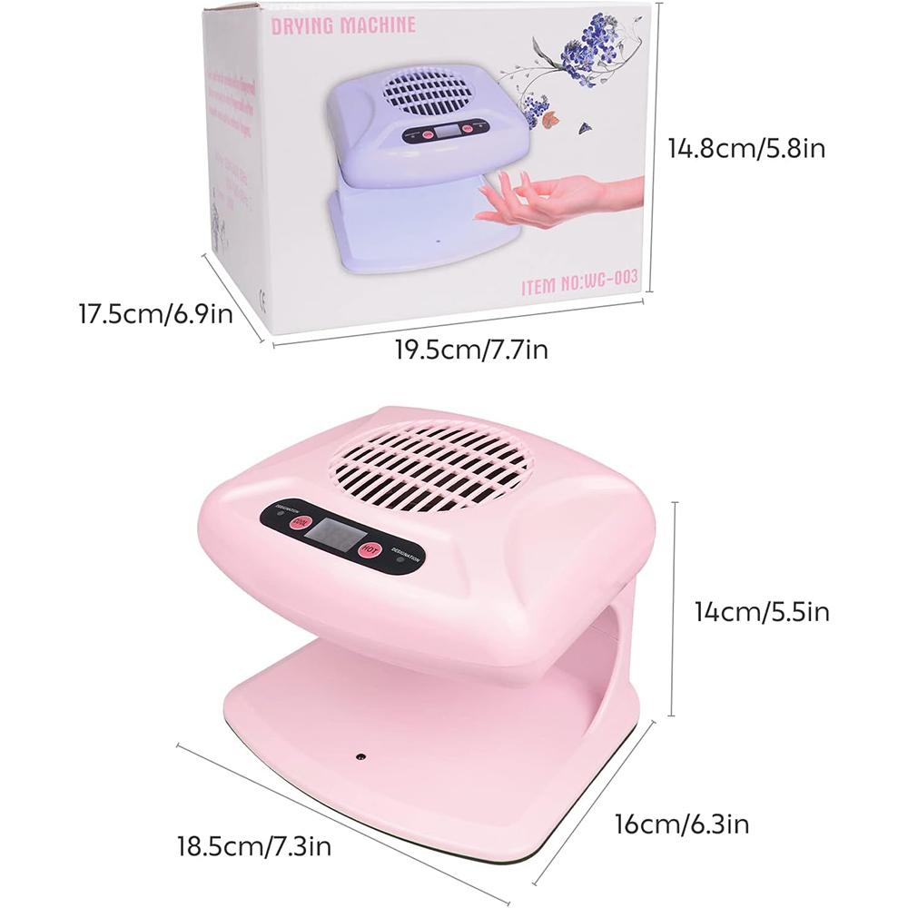 Nail Art Air Dryer Hot And Cold Air Nail Dryer Nail Polish 300W Timing Air Nail Fan Blow Dryer For Both Hands And Feet