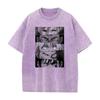Anime Jujutsu Kaisen Gojo Satoru Itadori Yuji Fushiguro Megumi Print Washed T-shirt Men Women Washed Cotton Tshirts Harajuku Tee