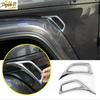 2x Chrome ABS Car Leaf Plate Air Inlet Trim Cover For -22 Jeep Gladiator JT