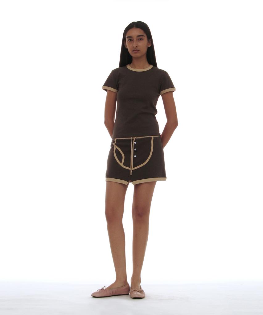 Partimento Woman Pwc Brief Detail Mini Skirt_Charcoal