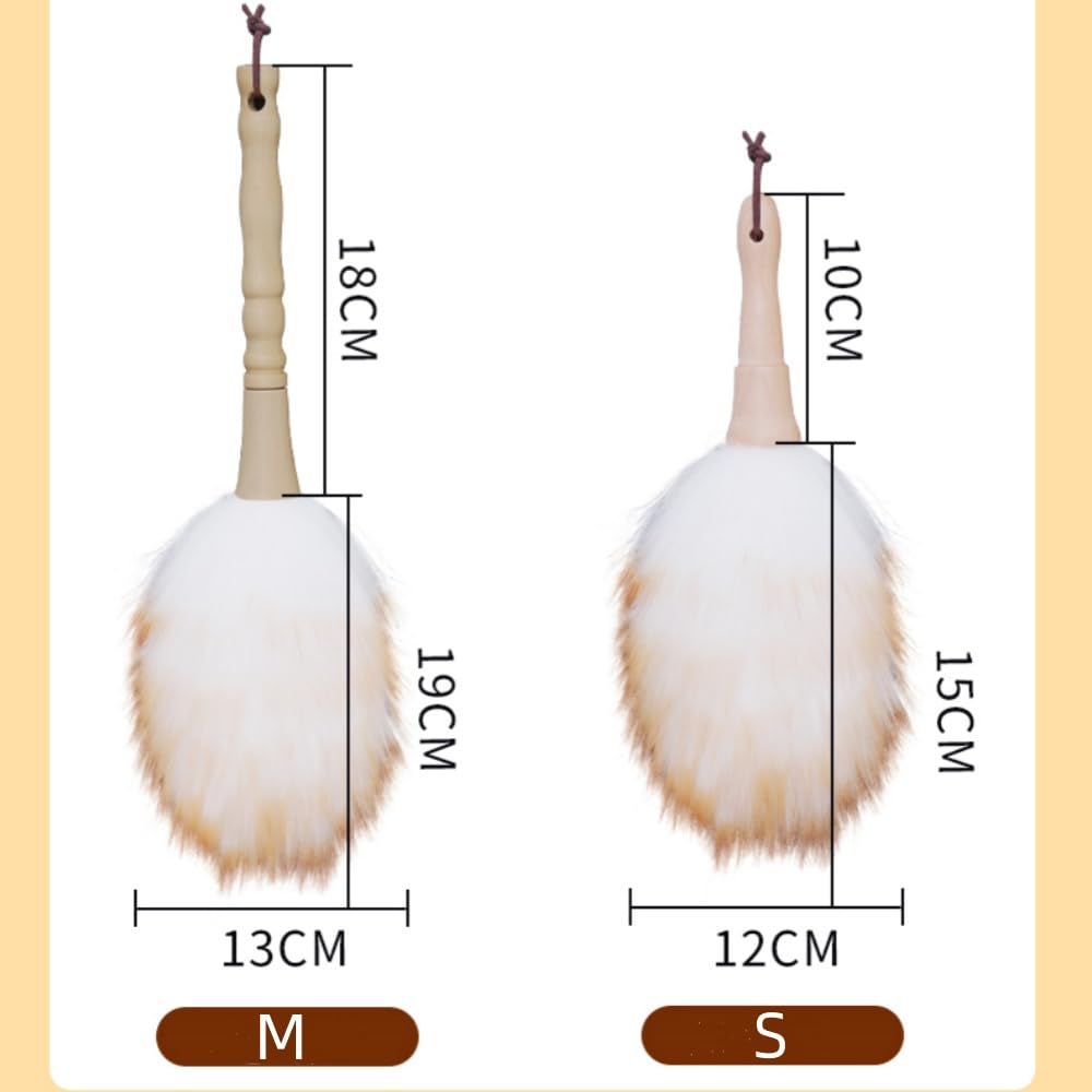 GIMI Wool Fluffy Wool and Natural Wood Handle with Dust Handy For Home Musical Room Piano Keyboard Duster, Loop, Duster, Stylish, Lightweight, Mop,