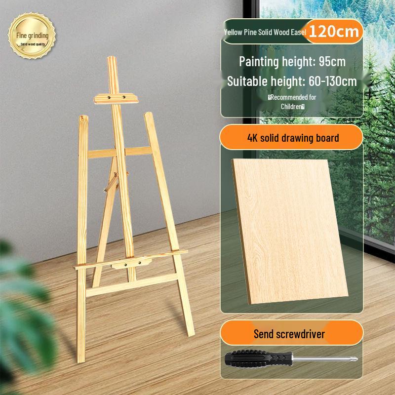 Folding Wooden Tripod Easel for Art Students - Perfect for Sketching and Oil Painting