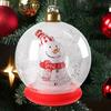 Boule de Noël Gonflable Transparente avec Lumières Décoration de Noël Extérieure en PVC Ornement Flocon de Neige Rempli de Mousse Fausse Boule de Cristal pour Décor Festif