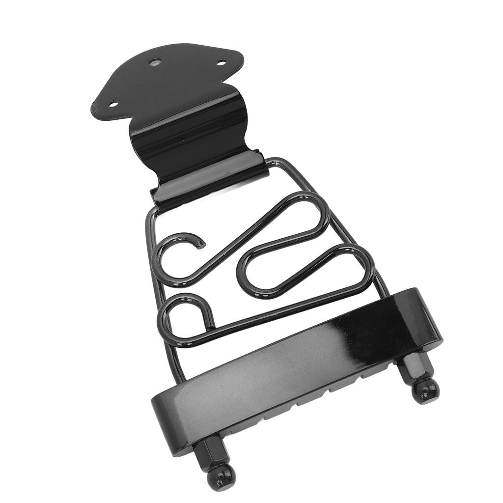 6 String Guitar Trapeze Tailpiece Metal Height Adjustable Guitar Trapeze Bridge Tailpiece for Replacement Black
