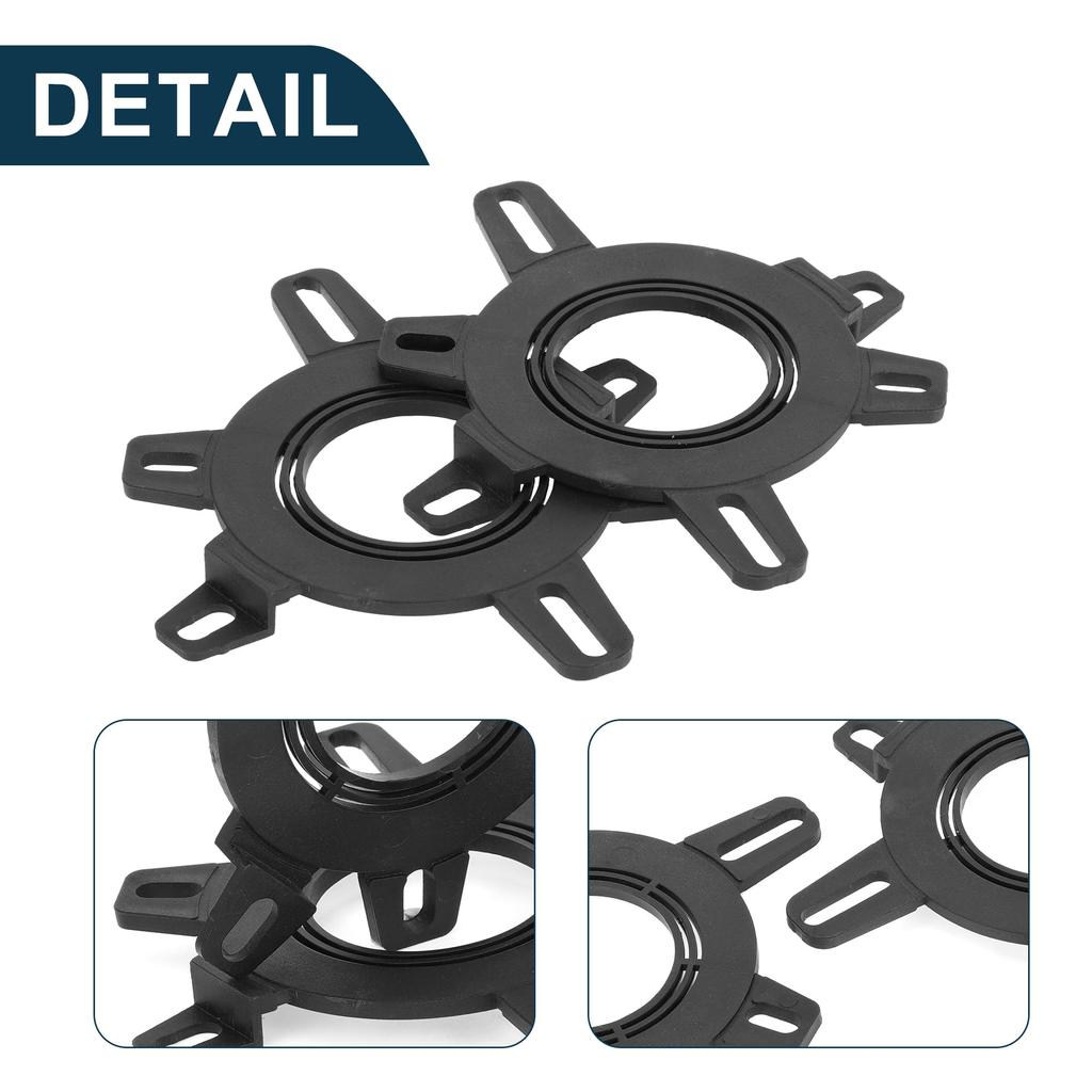 TUCKBOLD Carboat RV Speaker Spacer Ring Midrange Speaker Spacer Adapter Waterproof Black 2pcs