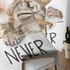 Two Kittens Sheer Window Curtains For Living Room Bedroom Modern Voile Tulle Curtains Fabric Drapes For Kitchen