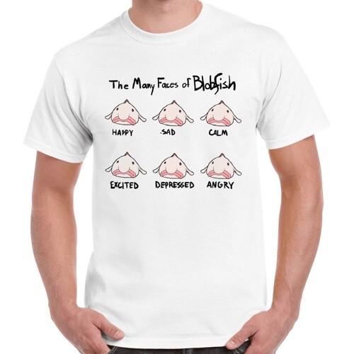 Many Faces Of Blobfish Funny Cool Men Women Gift Funny Retro T Shirt 2462