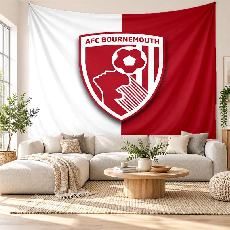 Bournemouth Football Wall Tapestry, Soft Fabric Wall Hanging, Decorative Backdrop For Bedroom Home Wall Art