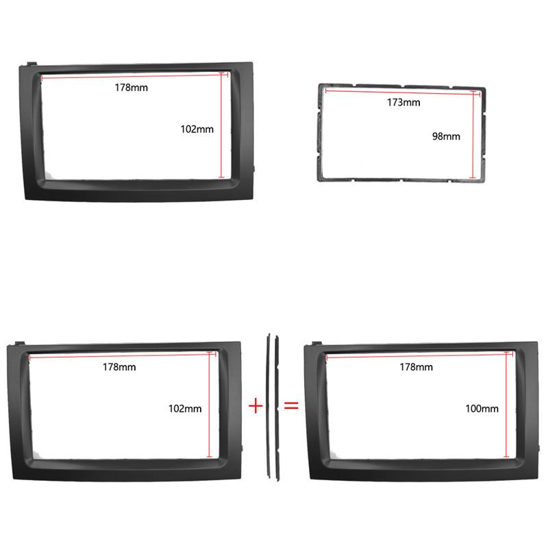 Double Din Car Radio Fascia para Skoda Fabia 2003 2004 2005 2006 Estéreo CD DVD Player Kit de Montagem de Painel Placa de Face Facia Kit de Moldura