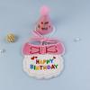 Pet Birthday Hat Drool Towel Set Cute Creative Design Letter Embroidery Holiday Cat and Dog Accessories Scarf Elastic Rope