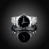 Copper Crystals Rings Christmas Gift for Women Lady Like Watch Style Lovely Wedding Cute Fashion Classic Jewelry