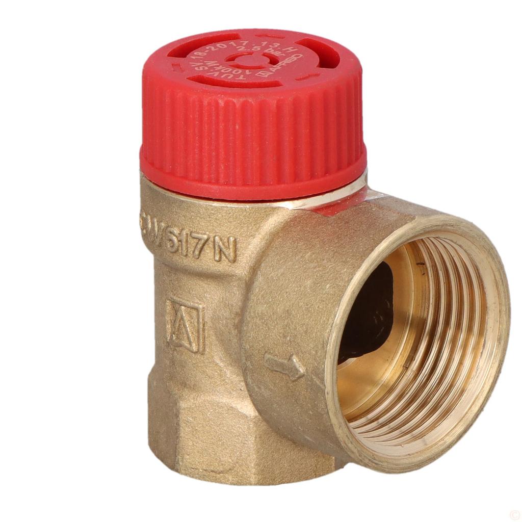 MS Safety Valve 3/4 Inch X 1 Inch, 2.5 Bar for Central Heating Installations