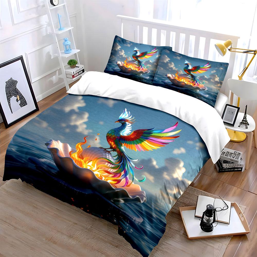 Radiant Phoenix Ignites Serenity. Bedding Sets Duvet Covers Pillowcases(1* Duvet Cover 2* Pillowcases Without Duvet Insert)
