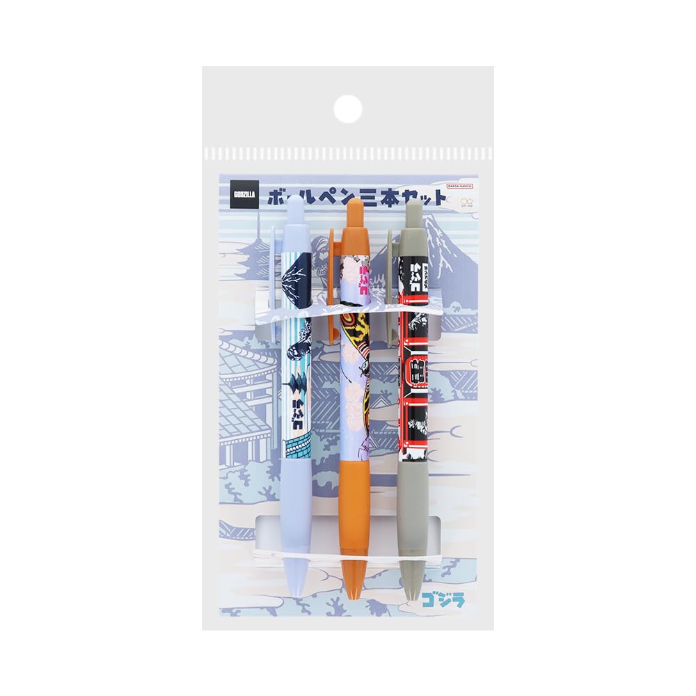 Stationery Godzilla Ballpoint Pen Set of Japanese Art S4657691 Sun-Star 3, LB,
