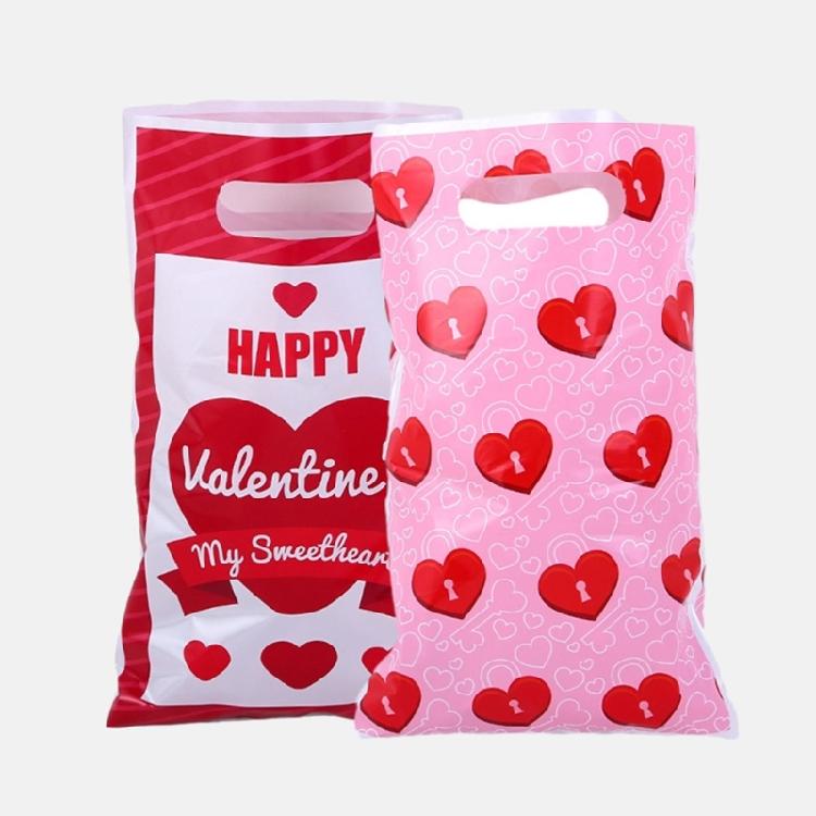 Valentine's Day Treat Bags Storage Organizers for Parties and Celebrations-50pcs