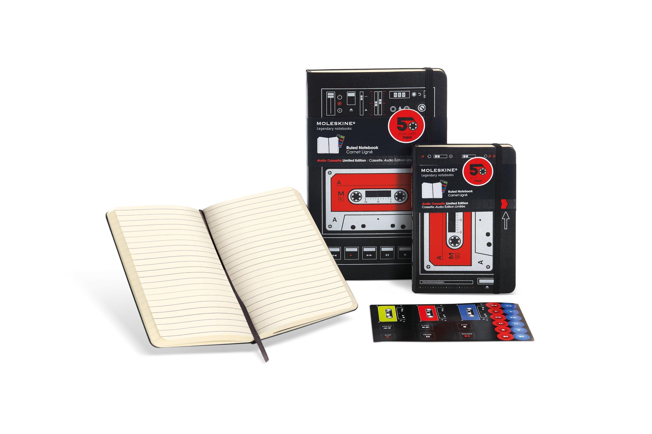 

Блокнот на аудиокассете MOLESKINE Большой формат в линейку [Лимитированное издание] (красный) / (Горизонтальные линии) /