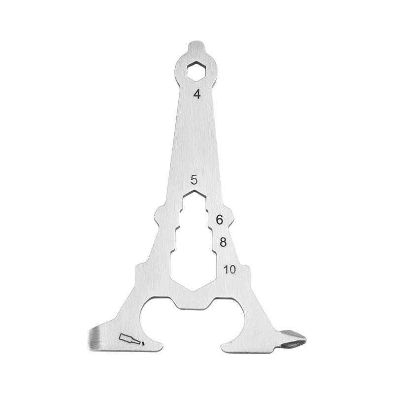 Shark-Style Stainless Mini Multi-Tool Card with Wrench, Bottle Opener, and Screwdriver Functions