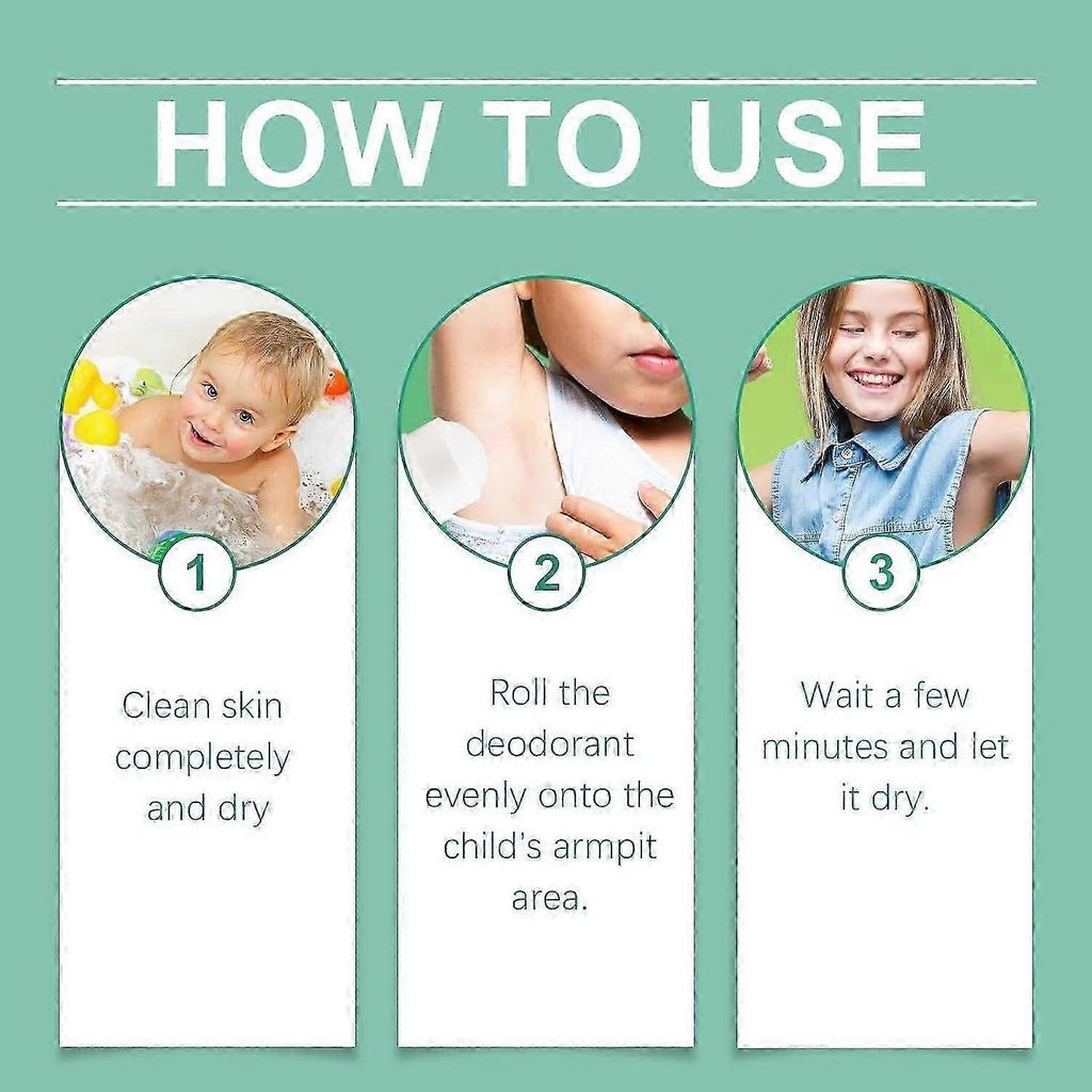 Fresh Natural Deodorant For Kids Teens Aluminum Free Paraben Free Hypoallergenic Deodorant, Vanilla Citrus Roller Fragrance Children's Sweat Roller Ar