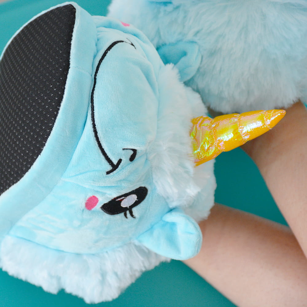Blue Unicorn Slippers, Universal, Women's, Men's Plush ONESIES