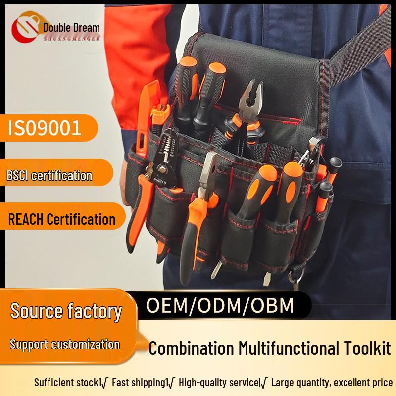 

Водонепроницаемая поясная сумка для инструментов из Оксфорда - Многофункциональная, износостойкая, утолщенная парусина, набор для ремонта для электриков