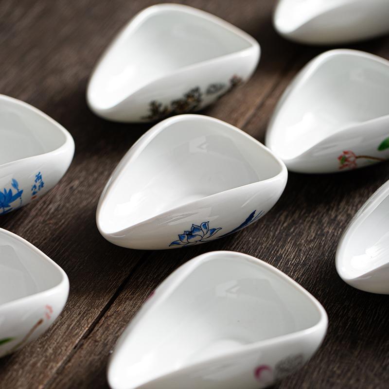 Ceramic Teaspoons Kung Fu Tea Set Accessories Tray Ornaments Retro White Porcelain Celadon Tea Spoon Shovel