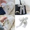 Aesthetic Keychain Charms,Lace Pearls Bows Bag Charm Pendant Sweet Heart Bows Keychain Charms Hanging Ornament for Women