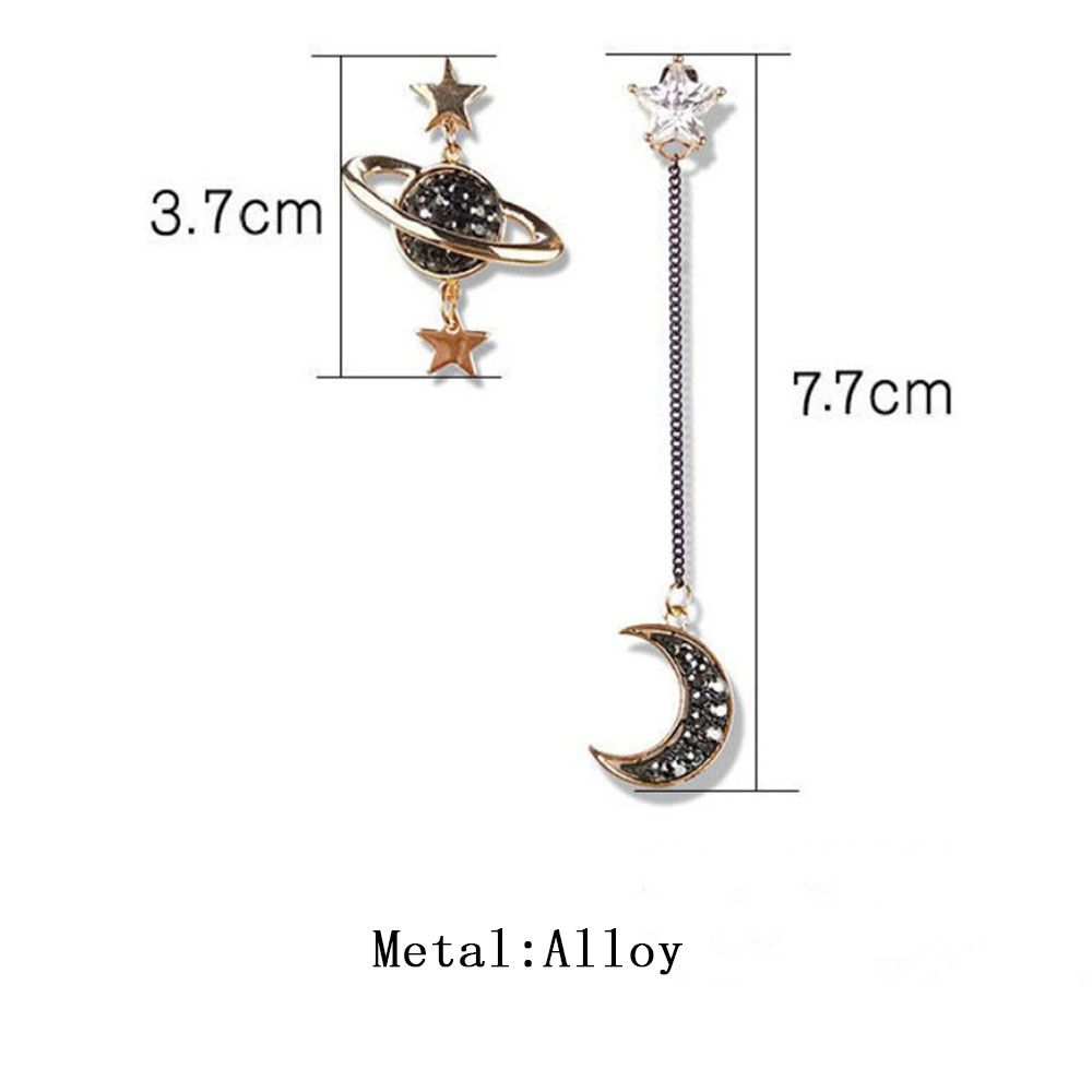 Star And Moon Fashion  Accessories Black Stud Earrings Jewelry Drop Earrings Dangle  Earrings