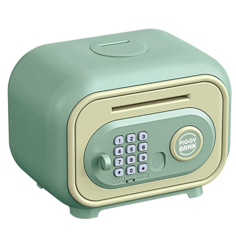 

Piggy Banks with Fingerprint Password Electronic Cash Coin Banks Money Saving Box Birthday Gift for Boy Girls зелений