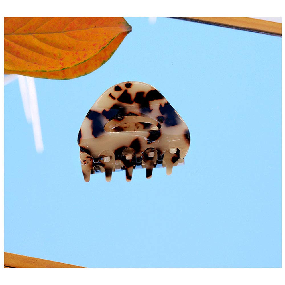 VinBee 3 PACK Hair Claw Clips, Cellulose Acetate Cutout Tortoise Shell Barrettes Claw Clips, Celluloid Leopard Print Stylish Hair Accessories for