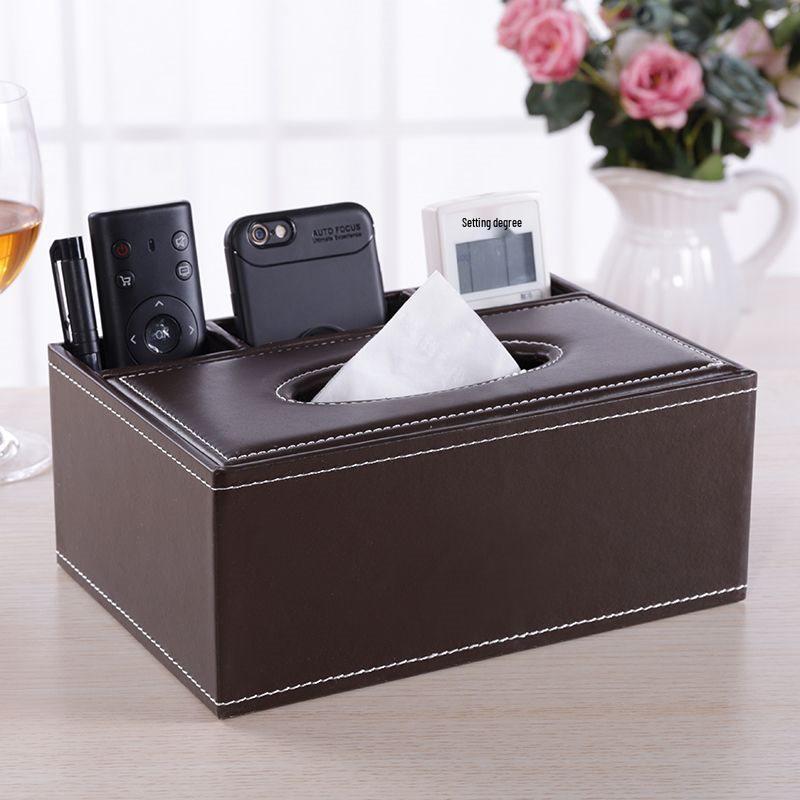 Multi-functional Tissue Box with Remote Control Storage for Living Room