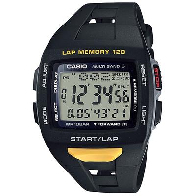 STW-1000-1JH [FISICA (Multi Banda6)] Orologio quadrato in resina nera digitale