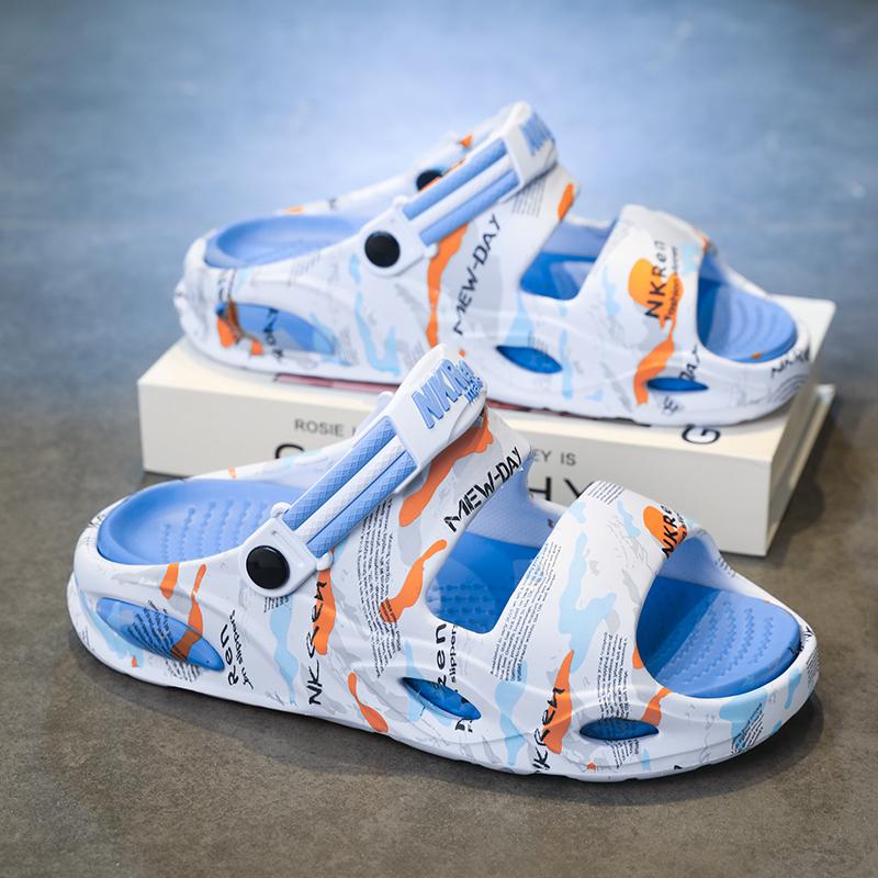 Men's and Women's Sandals New Large Size EVA Platform Slippers Men's Casual Sports Couples Punk Sandals Beach Shoes Slides