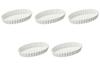 Set of 5 White Oval Pie Plates X X 3 Pie Setomonohonpo 8-Inch [21 13.5 Cm] Plates, Ceramic,