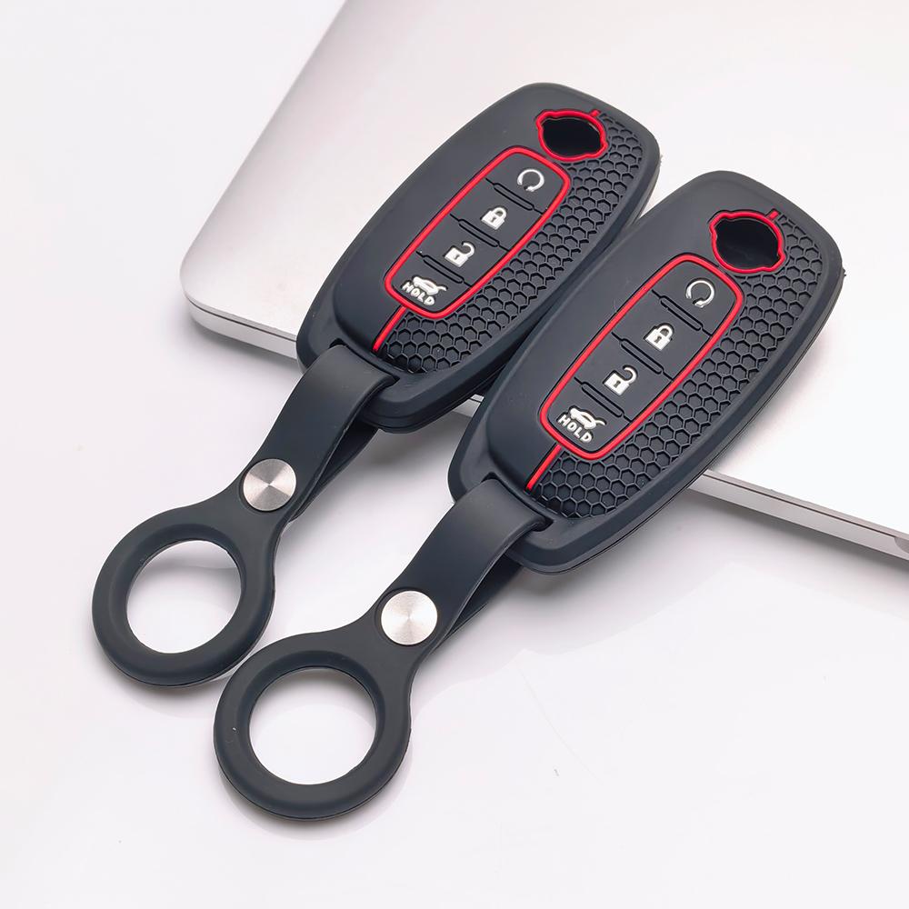 Key Fob Cover for Nissan Sentra Altima Models Rogue with Keychain Anti-Scratch Surface Shockproof Structure Soft Grip Texture Easy Install Design