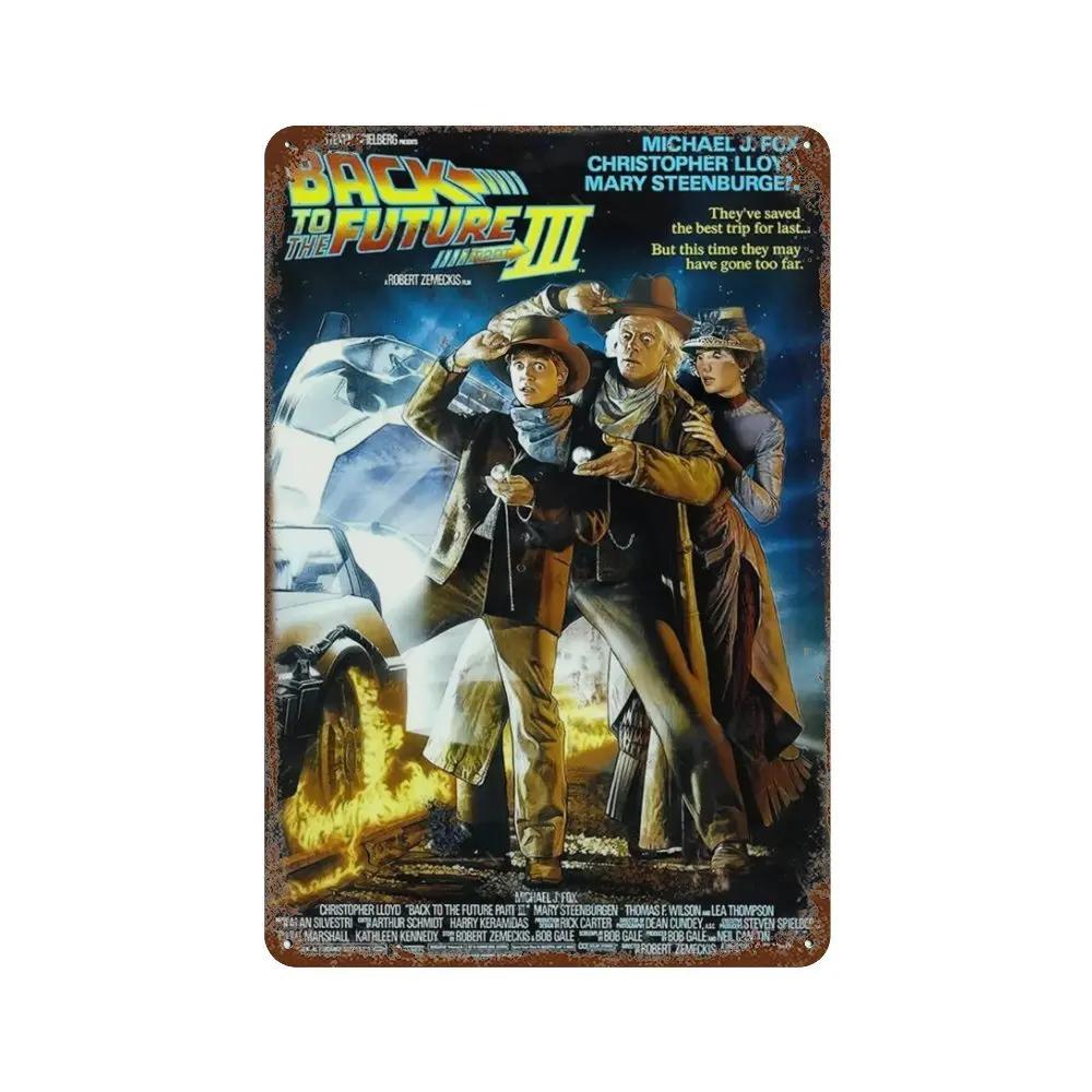 Zurück in die Zukunft Alte Filme Retro Metallschilder Posterwände Bars Clubs Männerhöhlen Garagen Cafés Kunst Wanddekorationen