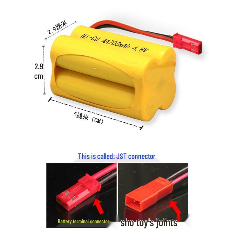 Rechargeable Battery Pack for Remote Control Toy Cars - 3.6V, 4.8V, 6V, 700mAh - Toy Accessories