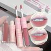 Diseño de brillo de labios de dos cabezales con brillo brillante y acabado mate suave Fórmula de lápiz labial hidratante Maquillaje de labios de colores vibrantes