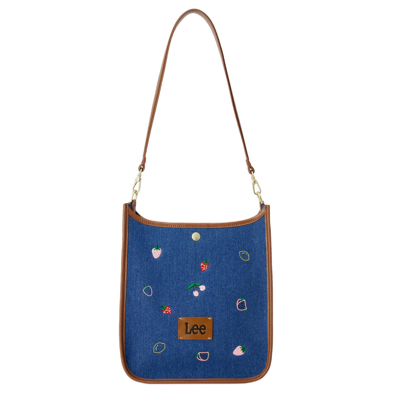 

New Lee PU, Textile Mixture Shoulder Bag Women s Sky Blue LE250207M-507 25.9*10.4*27.4CM