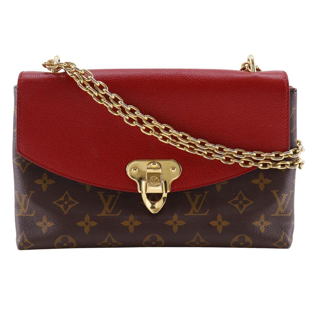 LOUIS VUITTON Sun Praseed Shoulder Bag M43713 Slys Brown / red Monogram canvas Women Used