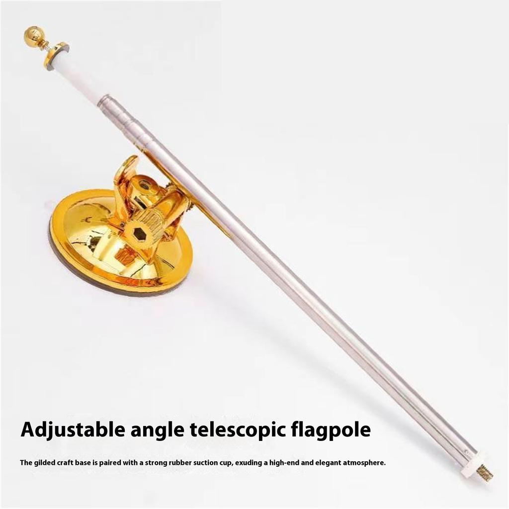 Strong Suction Cup Car Roof Mount Stainless Steel Telescoping Flagpole Adjustable Height For Outdoor Events Parades