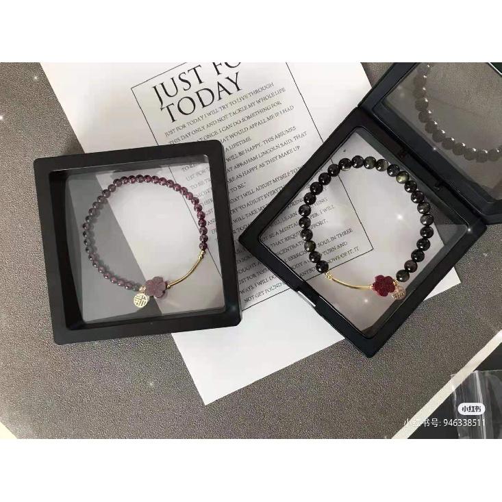 Here's a small red flower for you: a hand-woven bracelet made of cinnabar red garnet, the same style as the one featured on Little Red Book