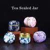 Tea Caddy Tea Box Containers Candle Cans Coffee Candy Snacks Sealed Iron Jars Floral Pattern Small Portable Storage Boxes