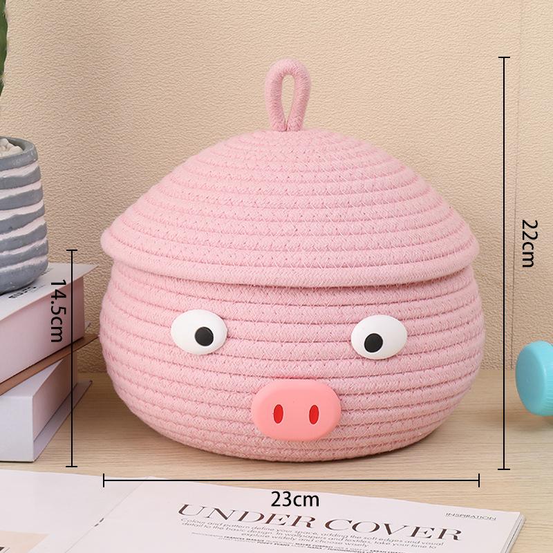 Creative Hand Woven Storage Basket  Tree Cartoon Storage Box  Snack  Make Up Organizers Home Decor