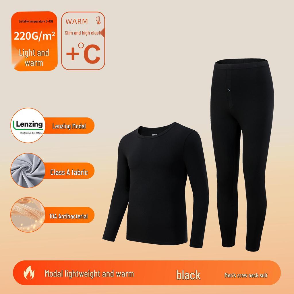 Class A Lenzing Modal 80-Count Warm Base Layer Set: Men's & Women's Autumn Heat-Generating Skinwear