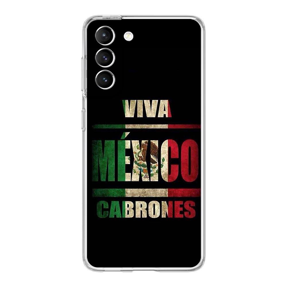 

Mexico Flag Clear Phone Case For Samsung Galaxy S24 Plus S23 FE S22 S21 S20 Ultra 5G S10 S10E S9 S8 Soft Silicone Cover Samsung S24