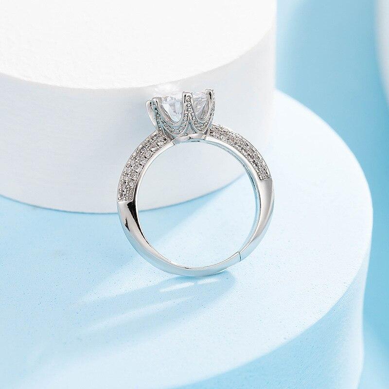 Bagues Diamant Bagues Entièrement Diamantées 'S Pour Femmes Nuptiale Mariage Anneaux Ouverts Bijoux Bijoux Haut de Gamme Style Classique Bague de Doigt de Luxe