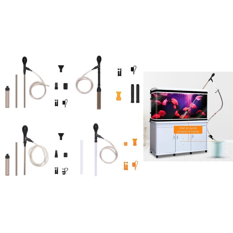 Fish Tanks Water Changer Aquariums Gravels Cleaners Siphons Pump Easily to Use